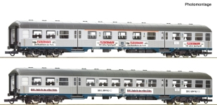 Roco 6200206 - H0 - 2-tlg. Set Nahverkehrswagen 2. Kl. Silberling, DB, Ep. IV